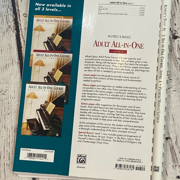 Adult All In One Piano Course Book - Picture 2 of 2